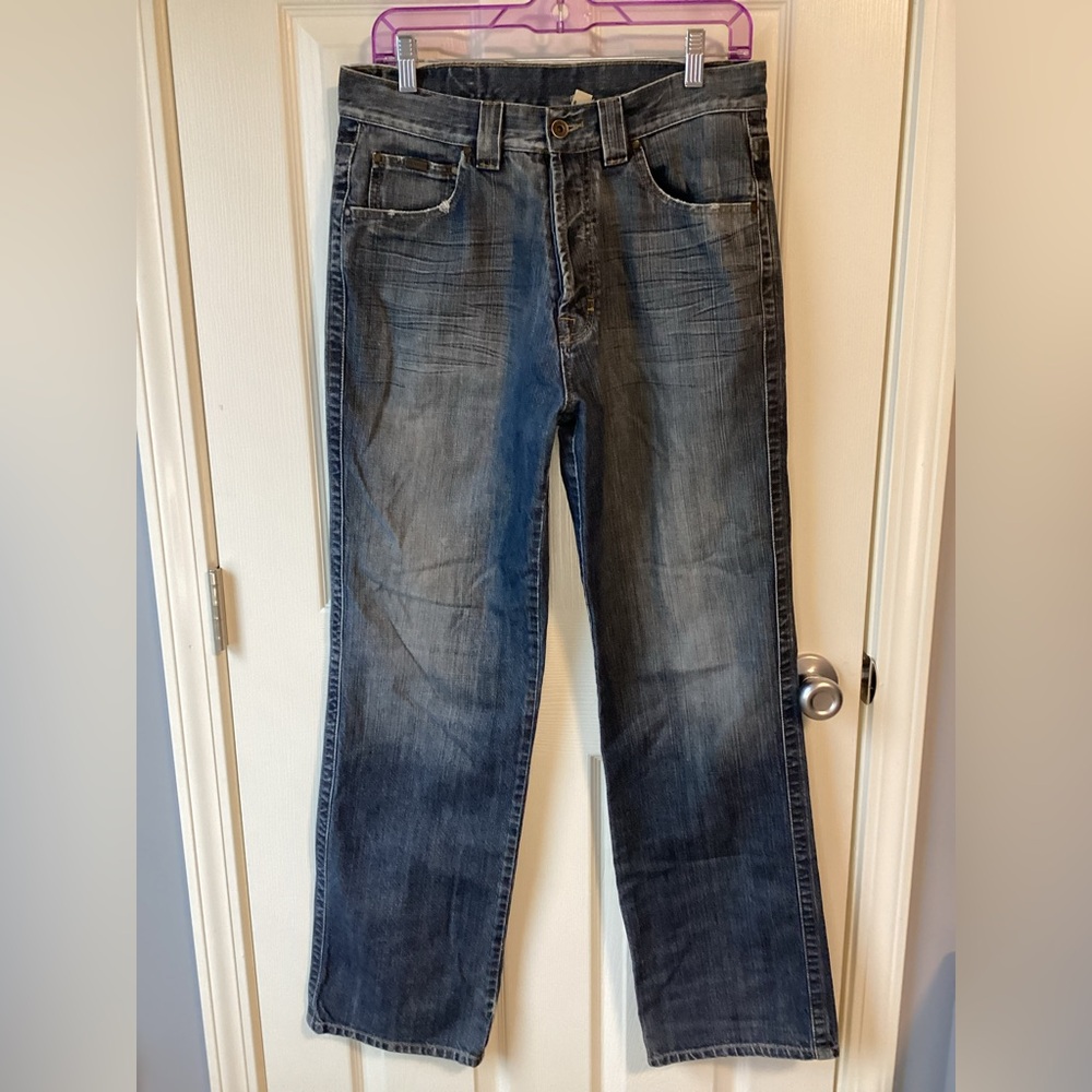 Vintage Ted Baker blue denim jeans with a relaxed fit and button fly-size 32x32